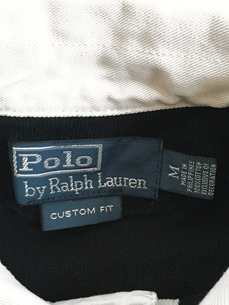 [5] 古着 Polo Ralph Lauren ワンポイント 刺しゅう ラガー ラグビー シャツ M 古着