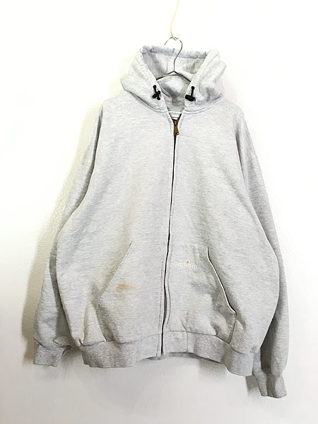 古着 90s Carhartt 裏地 サーマル オールド スウェット ジップ パーカー グレー XL 古着 - 古着 通販 ヴィンテージ　古着屋  Dracaena ドラセナ