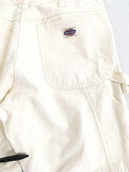 古着 80s USA製 Dickies ホワイト ワーク ペインター パンツ