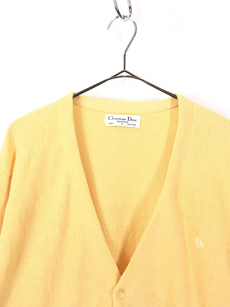 古着 80s USA製 Christian Dior ワンポイント アクリル ニット 