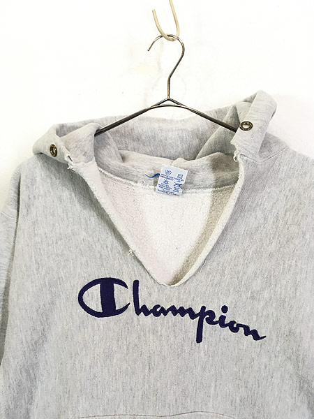 古着 90s USA製 Champion Reverse Weave BIG ロゴ リブライン カット