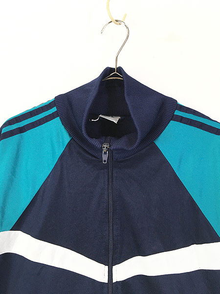 古着 90s adidas 3ライン 光沢 クレイジー パターン ジャージ トップ