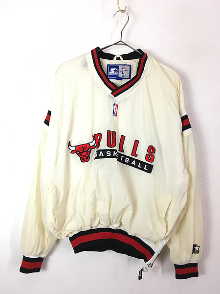 古着 90s Starter NBA Chicago Bulls ブルズ プルオーバー ナイロン ...