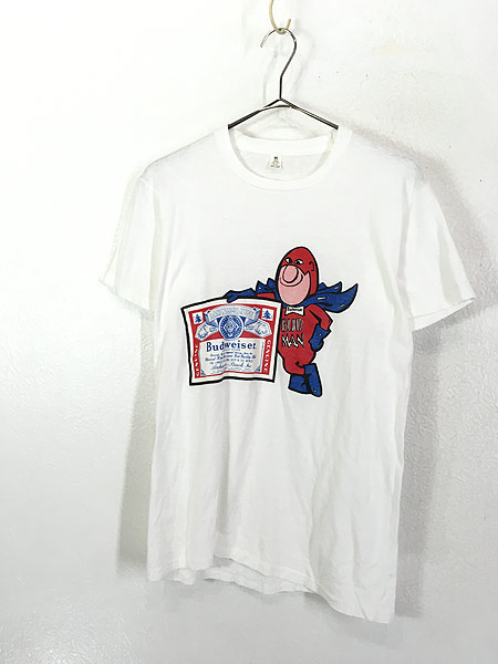 ニッサン・638 【80s】バドワイザー バドマン USA製 TシャツXL◇レトロ