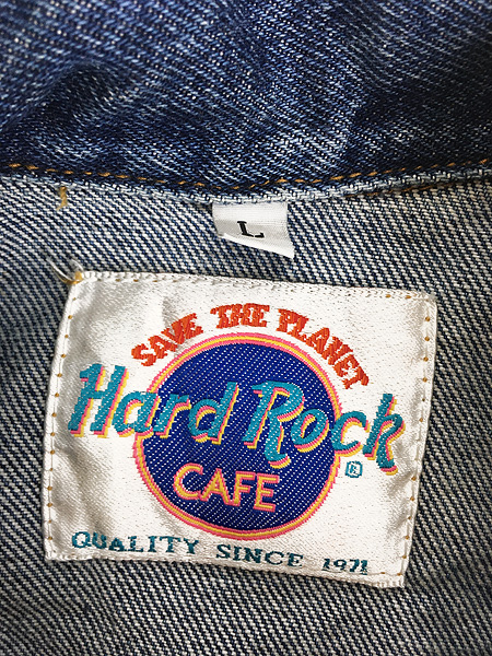 古着 90s USA製 Hard Rock Cafe 「HOUSTON」 ハードロック デニム 