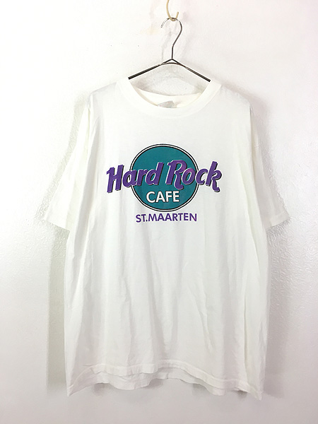 古着 90s Hard Rock Cafe 「ST.MAARTEN」 ハードロック Tシャツ XXL 古着