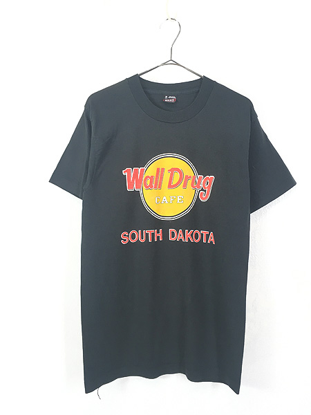古着 80s USA製 Wall Drug Cafe 「SOUTH DAKOTA」 ハードロック パロディ Tシャツ M 古着