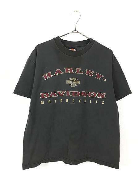 古着 90s USA製 HARLEY DAVIDSON 4段 イーグル 両面 プリント Tシャツ L 古着 - 古着 通販 ヴィンテージ　古着屋  Dracaena ドラセナ