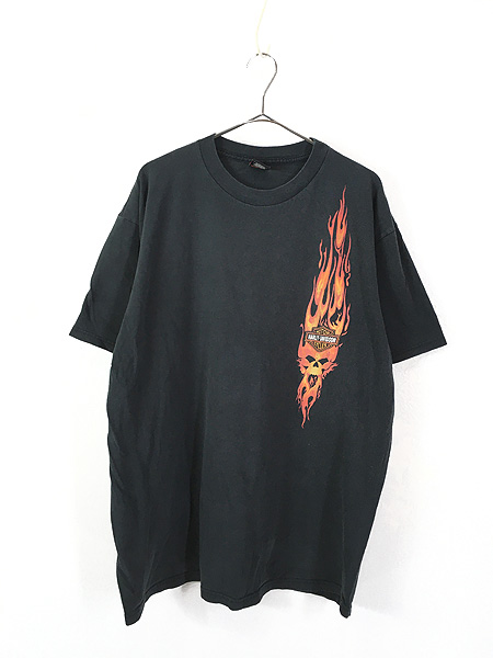 Harley davidson 90s ヴィンテージ Tシャツ XL flame両面プリント