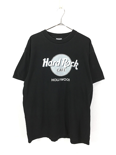 古着 90s USA製 Hard Rock Cafe 「HOLLYWOOD」 ハードロック Tシャツ L 