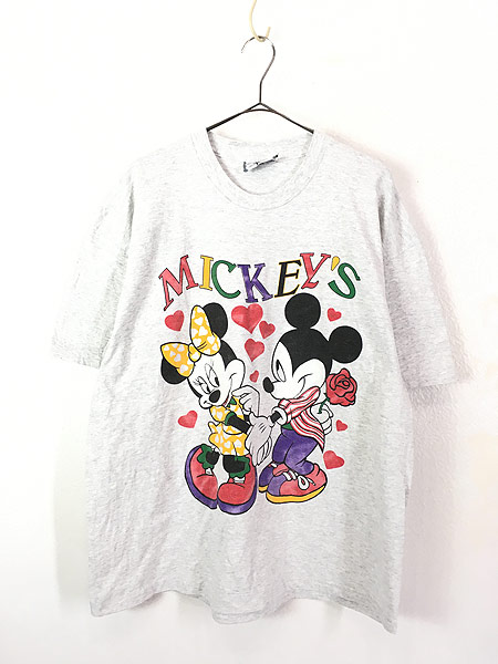 古着 90s Usa製 Disney Mickey ミッキー ミニー ラブラブ 両面 プリント Tシャツ Xl 古着 古着 通販 ヴィンテージ 古着屋 Dracaena ドラセナ