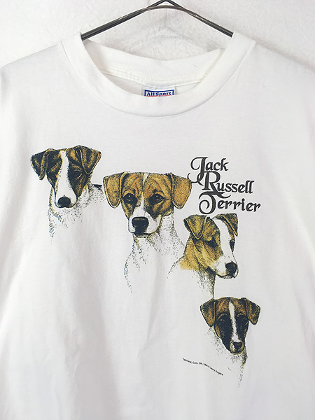 古着 90s USA製 犬 ジャック ラッセル テリア アニマル Tシャツ L 古着