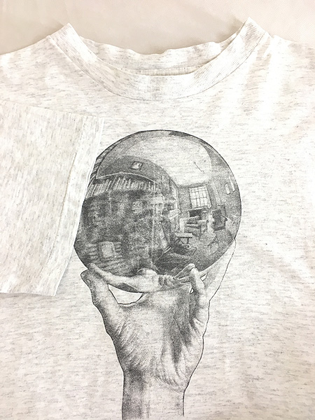 古着 90s USA製 M.C. Escher エッシャー 「写像球体を持つ手