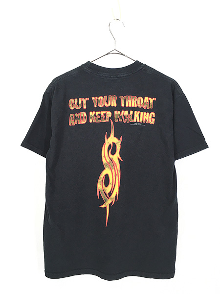 古着 00s Slipknot 「cut your throat and keep walking」 覆面 ヘヴィ メタル ハードコア バンド  Tシャツ M 古着【30off】 - 古着 通販 ヴィンテージ　古着屋 Dracaena ドラセナ