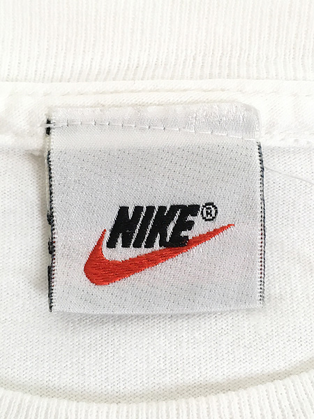 古着 90s USA製 NIKE BIG ロゴ 刺しゅう Tシャツ XL 古着【10off