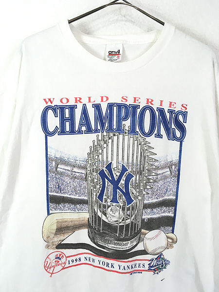 古着 90s USA製 MLB NY Yankees ヤンキース 1998 World Series Tシャツ XL 古着 - 古着 通販  ヴィンテージ　古着屋 Dracaena ドラセナ