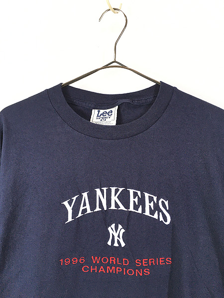 古着 90s MLB NY Yankees ヤンキース 1996 World Series 刺しゅう T