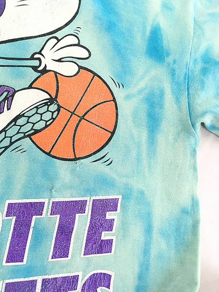 90s USA製 NBA バスケ ホーネッツ シングルステッチ Tシャツ XL-