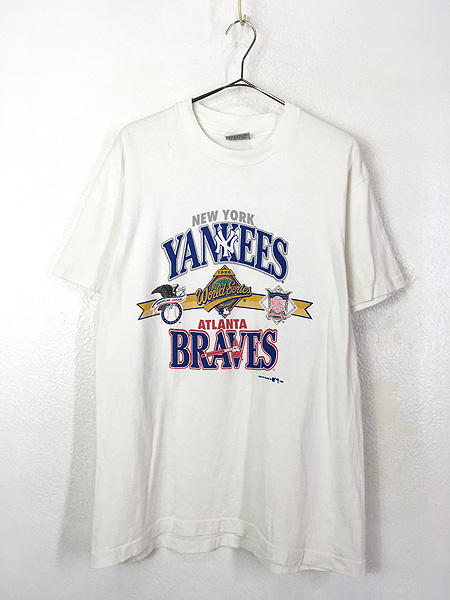 古着 90s USA製 MLB NY Yankees vs Atlanta Braves 1996 World Series