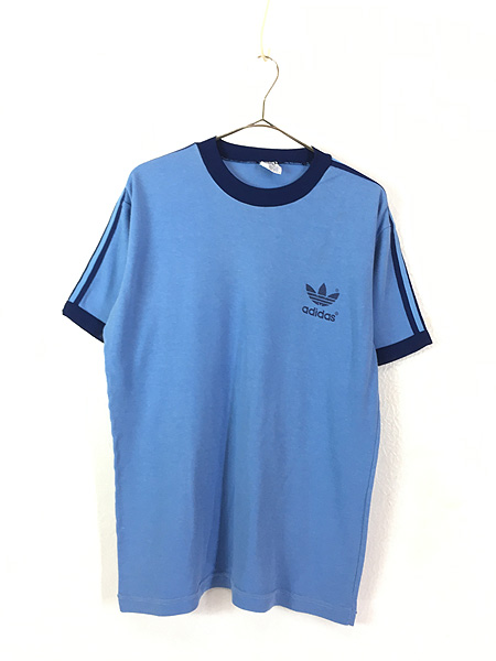 古着 80s adidas トレフォイル 染込み 3ライン リンガー Tシャツ XL ...