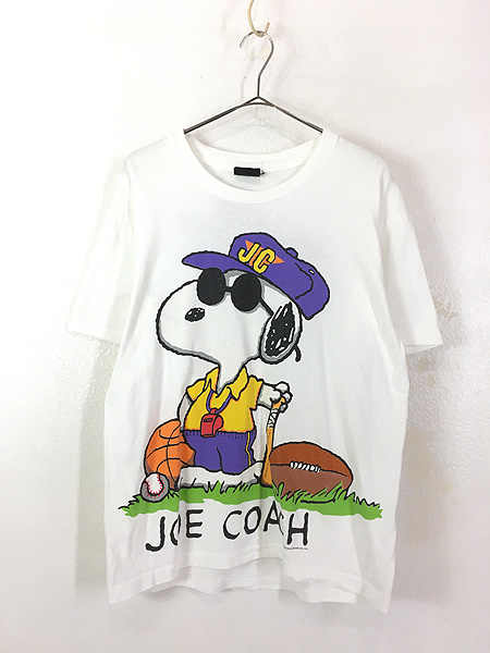 古着 90s USA製 Snoopy スヌーピー 「JOE COACH」 コーチ 両面
