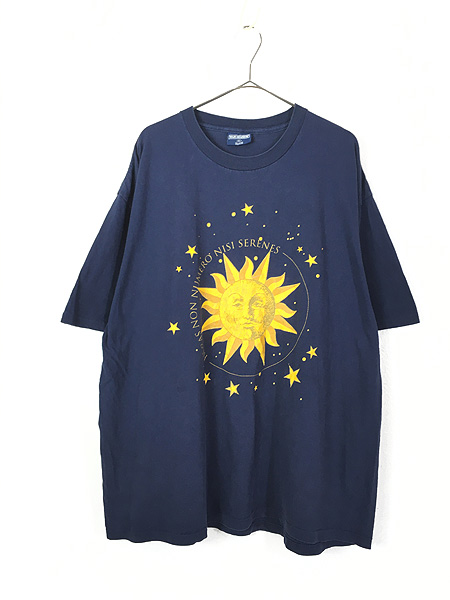 古着 90s USA製 Van Heusen 太陽 星 宇宙 グラフィック アート Tシャツ 