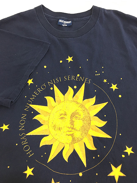 古着 90s USA製 Van Heusen 太陽 星 宇宙 グラフィック アート Tシャツ