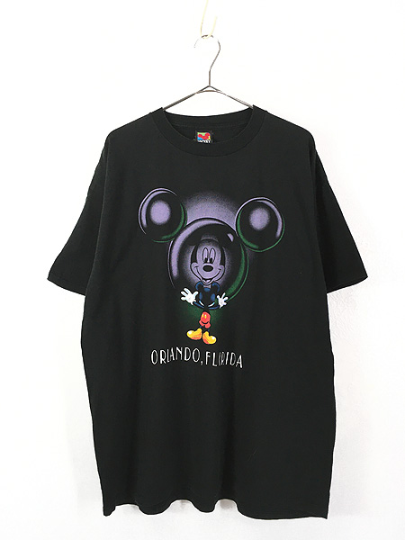 古着 90s USA製 Disney Mickey ミッキー 「FLORIDA」 ミラー 反射 T