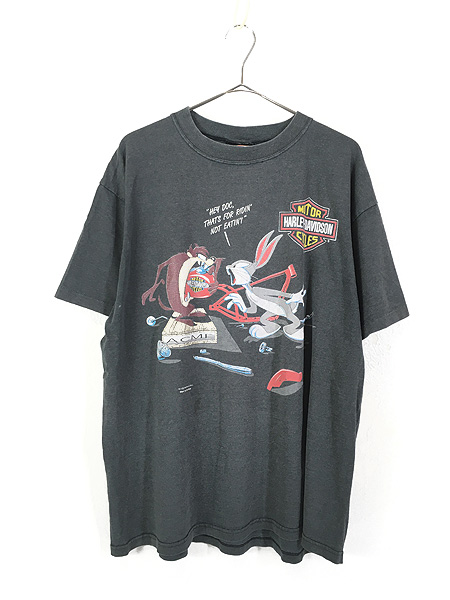 古着 90s USA製 LOONEY TUNES × HARLEY DAVIDSON バックスバニー タズ