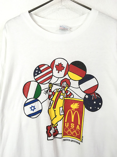 古着 90s USA製 McDonalds マクドナルド ドナルド 五輪 オリンピック T