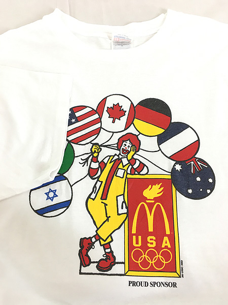 古着 90s USA製 McDonalds マクドナルド ドナルド 五輪 オリンピック T