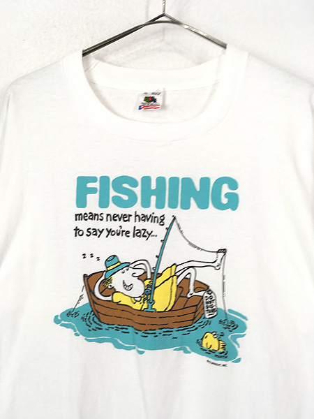 安価 ワタナベ 魚釣り フィッシング Tシャツ ティシャツ USA 古着 T