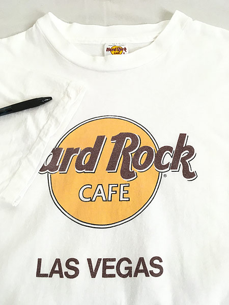 古着 90s USA製 Hard Rock Cafe 「LAS VEGAS」 ハードロック Tシャツ L