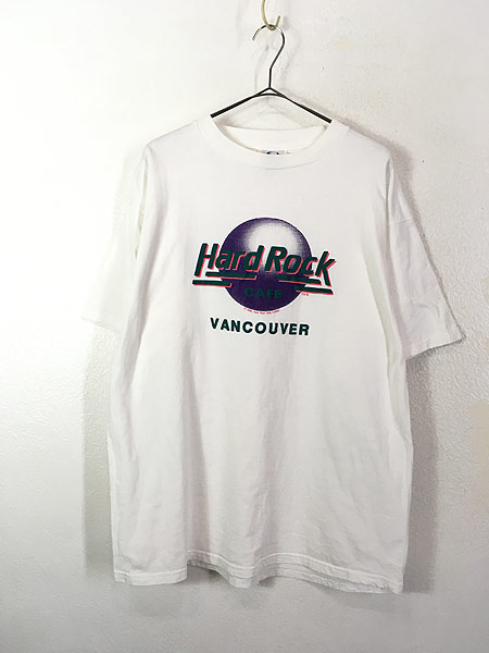古着 90s USA製 Hard Rock Cafe 「VANCOUVER」 ハードロック Tシャツ XL 古着