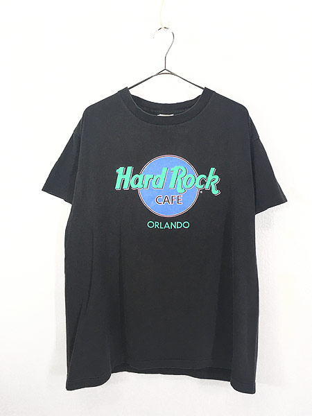 古着 90s USA製 Hard Rock Cafe 「ORLANDO」 ハードロック Tシャツ L 古着