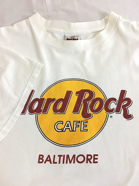 古着 90s USA製 Hard Rock Cafe 「BALTIMORE」 ハードロック Tシャツ L 古着 - 古着 通販 ヴィンテージ　古着屋  Dracaena ドラセナ