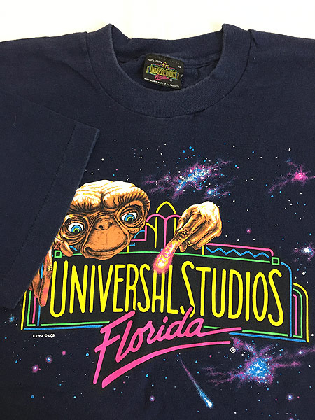 古着 90s UNIVERSAL STUDIO Florida ET 宇宙 バック グラフィック T