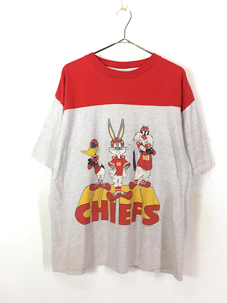 古着 90s NFL Kansas City Chiefs チーフス LOONEY TUNES フットボール