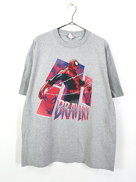 古着 00s MARVEL SPIDER MAN スパイダーマン 「BRAVERY」 アメコミ T 