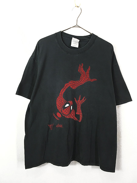 レア 00s スパイダーマン vintage Tシャツ XL 鬼フェードビンテージ