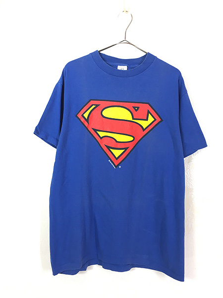 古着 90s USA製 SUPER MAN スーパーマン BIG プリント アメコミ Tシャツ L 古着 - 古着 通販 ヴィンテージ　古着屋  Dracaena ドラセナ
