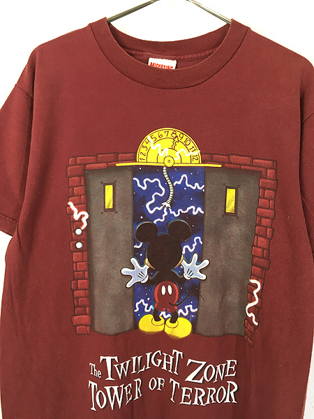 古着 90s USA製 Disney Mickey 「Tower of Terror」 アトラクション T