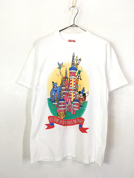 古着 90s USA製 Disney 「REMEMBER THE MAGIC」 25周年 サイン Tシャツ
