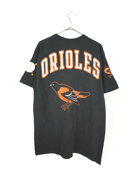 古着 90s USA製 MLB Baltimore Orioles オリオールズ 両面 Tシャツ L