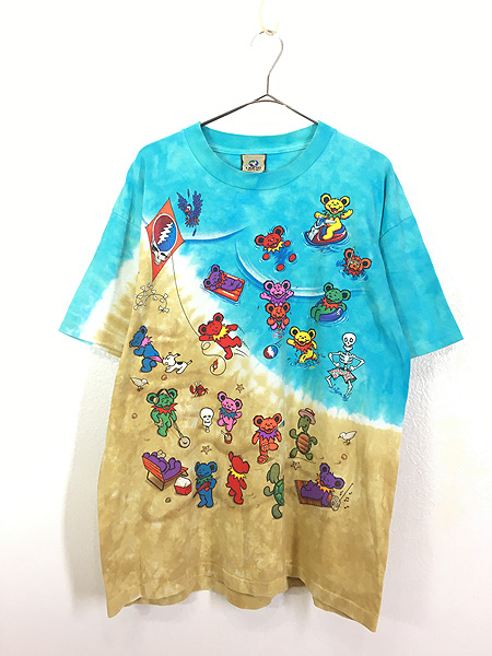 ホワイトブラウン USED 90s グレイトフルデッド Ｔシャツ デッドベア