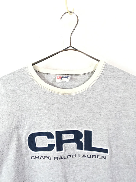 古着 90s USA製 CHAPS Ralph Lauren 「CRL」 ラバー パッチ リンガー T