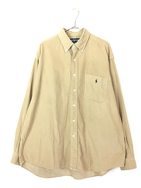 古着 90s Ralph Lauren 「BIG SHIRT」 ワンポイント 刺しゅう