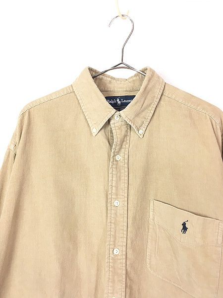 古着 90s Ralph Lauren 「BIG SHIRT」 ワンポイント 刺しゅう