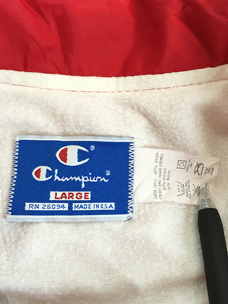 古着 80s USA製 Champion 「American Red Cross」 赤十字 ナイロン