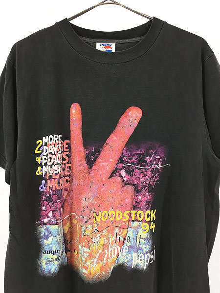 古着 90s Woodstock 94 豪華 ロック ミュージック フェス Tシャツ L